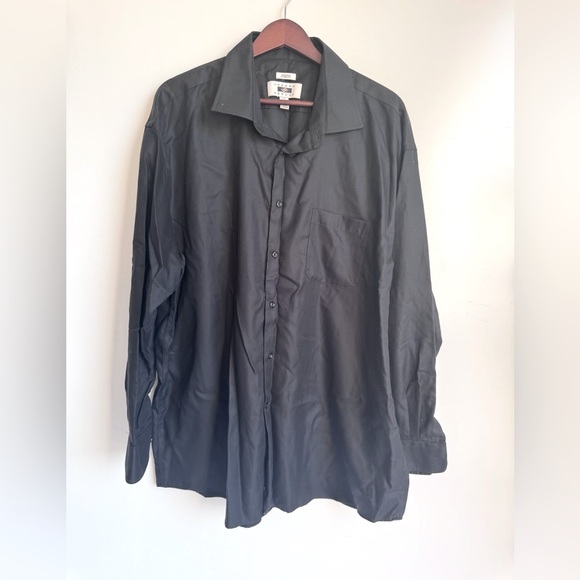 Joseph Abboud 18 Non Iron Men Dress Classic Shirt 100% Eqyptian Cotton Black - Picture 1 of 10